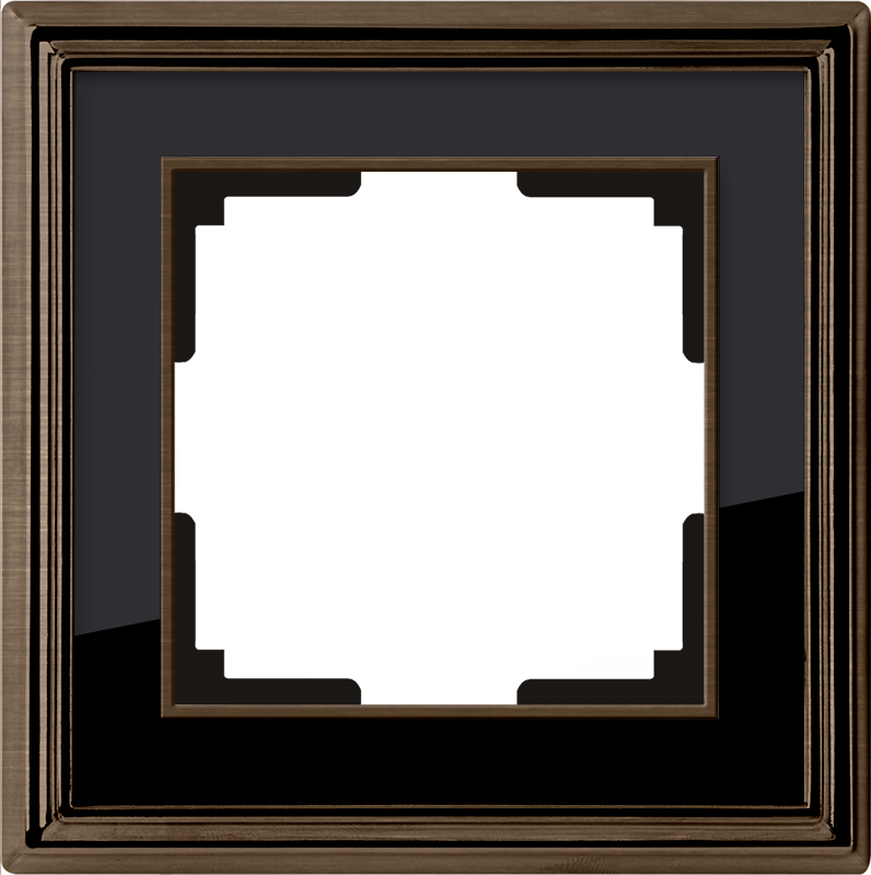 Рамка 1п бронза черный WL17-Frame-01